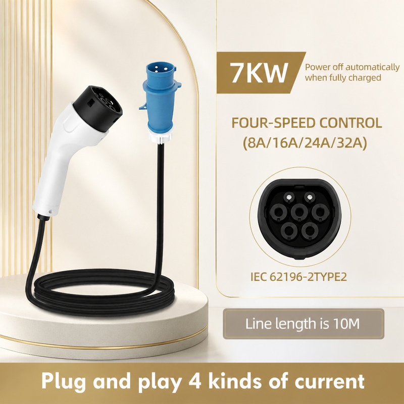 ROMADA 7KW 32A Przenośna Ładow – Portable Ev Charger 32A Type 2 Cee Plug recenzja i cena