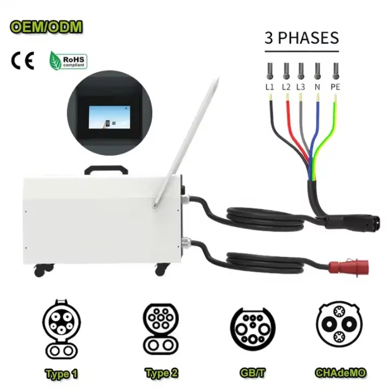 Przenośna stacja ładowania EV  – Portable Dc Fast Charger 20Kw Ccs2 recenzja i cena